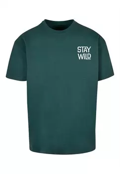 Рубашка Merchcode Stay Wild, темно-зеленый