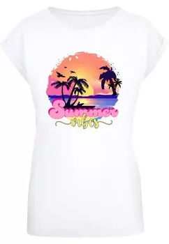 Рубашка Merchcode Summer Vibes Sunset, белый