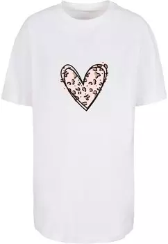 Рубашка Merchcode Valentines Day - Leopard Heart, белый