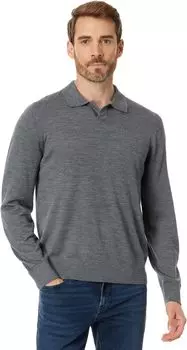 Рубашка Merino Long Sleeve Johnny Collar Vince, цвет Heather Night Storm
