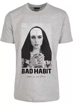Рубашка Mister Tee Bad Habit, цвет Grey/mottled grey