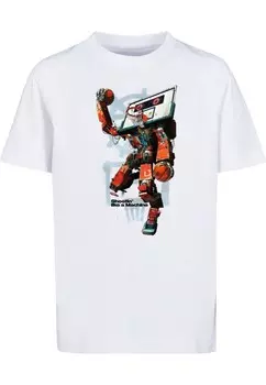 Рубашка Mister Tee Ballin Robot, белый