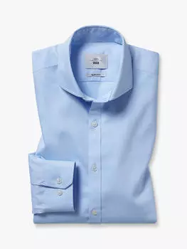 Рубашка Moss 1851 Slim Fit Pinpoint Оксфорд без глажки, Небесный