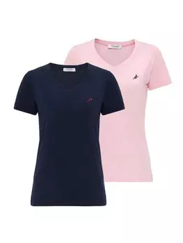 Рубашка Moxx Paris, цвет Navy/Light pink
