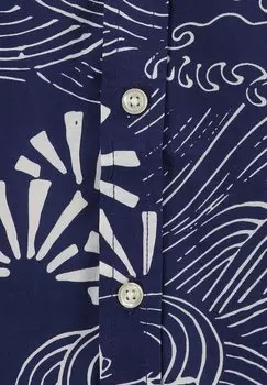 Рубашка Msh Resort 1/2 Patterned Key Largo, темно-белая