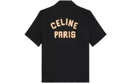 Рубашка мужская черная Celine, черный