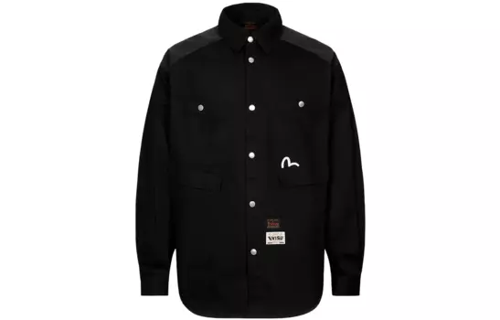 Рубашка мужская черная Evisu, черный