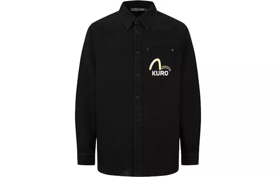 Рубашка мужская черная Evisu, черный