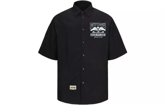 Рубашка мужская черная Evisu, черный