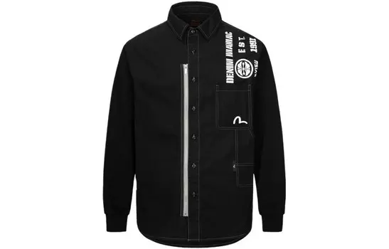Рубашка мужская черная Evisu, черный