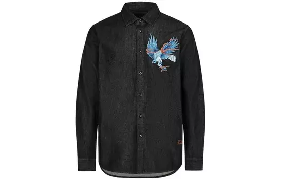 Рубашка мужская черная Evisu, черный