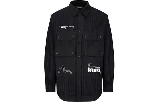 Рубашка мужская черная Evisu, черный