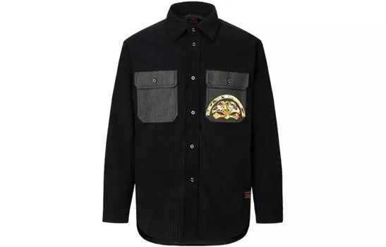 Рубашка мужская черная Evisu, черный