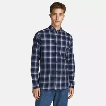 Рубашка мужская классическая денвер Jack & Jones, синий