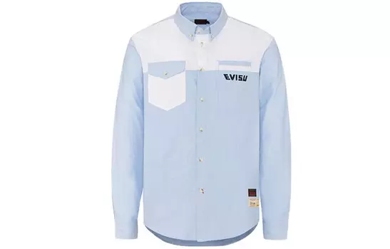 Рубашка мужская синяя Evisu, синий