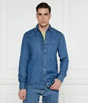 Рубашка мужская Tommy Jeans джинсовая, синий