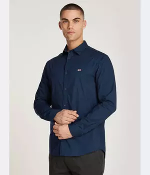 Рубашка мужская Tommy Jeans хлопковая, синий