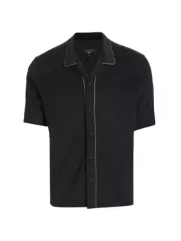 Рубашка на пуговицах Avery Terry Rag & Bone, черный