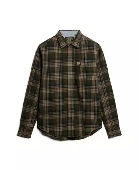 Рубашка на пуговицах Superdry, темно-зеленый