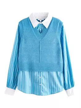 Рубашка Next Blouse, синий