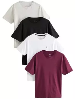 Рубашка Next, цвет Light grey/Berry/Black/White
