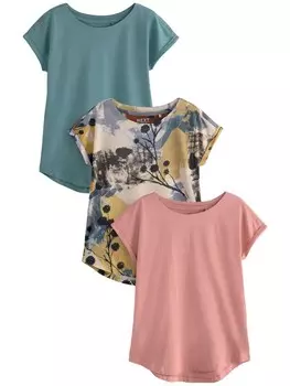 Рубашка Next, цвет Sand/Green/Rose