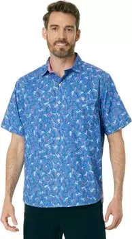 Рубашка Nova Wave Palm Oasis Tommy Bahama, цвет Cobalt Sea