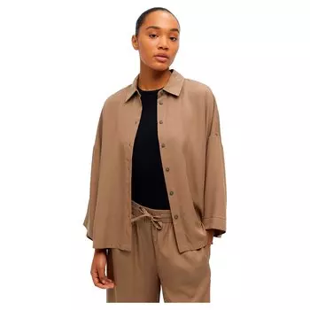 Рубашка Object Tilda Boxy, коричневый