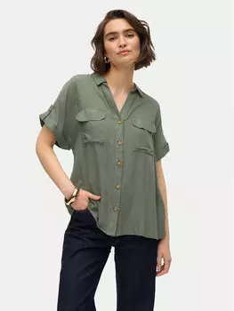 Рубашка обычного кроя Bumpy 10310139 Vero Moda, зеленый