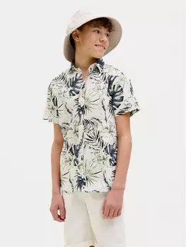Рубашка обычного кроя Hawaii 12269273 Jack&Jones Junior, экрю