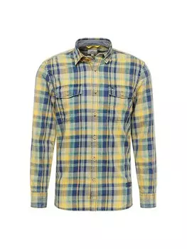 Рубашка обычного кроя на пуговицах CAMEL ACTIVE, цвет Blue/Navy/Yellow