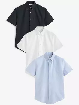 Рубашка обычного кроя на пуговицах Next, цвет Light blue/Black/White