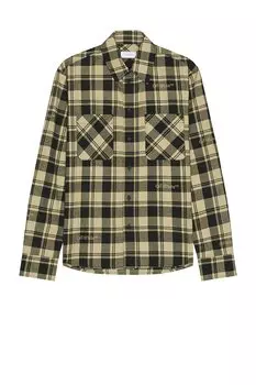 Рубашка OFF-WHITE Check Flannel, черный