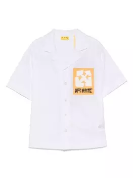 Рубашка Off-White Kids Big Label, белый