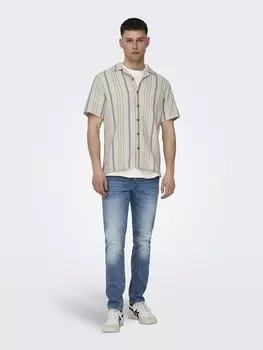Рубашка ONLY & SONS, цвет beige/blau