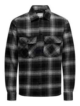 Рубашка Only&Sons Hemd gewebt Regular Fit Hemdkragen Knopfleiste, цвет Schwarz-Wei
