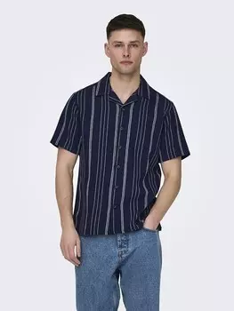 Рубашка ONLY & SONS, темно-синий