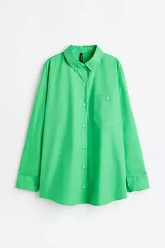 Рубашка Oversized Poplin, зелёный