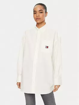 Рубашка оверсайз DW0DW19357 Tommy Jeans, белый