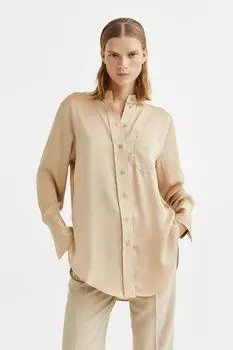 Рубашка оверсайз H&amp;M, бежевый