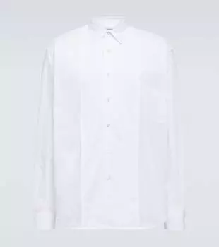 Рубашка оверсайз из хлопкового поплина Lanvin, белый