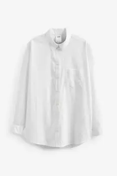 Рубашка оверсайз из поплина Gap, белый