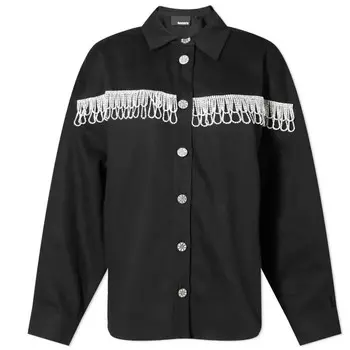 Рубашка оверсайз Rotate Twill, черный/серебристый