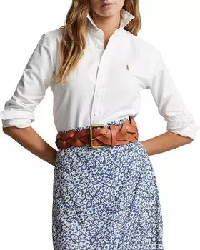 Рубашка Оксфорд приталенная Ralph Lauren, белый