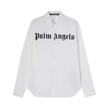 Рубашка Palm Angels Classic Logo Shirt 'White/Black', белый