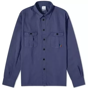 Рубашка Paul Smith в широкую полоску с зеброй, синий