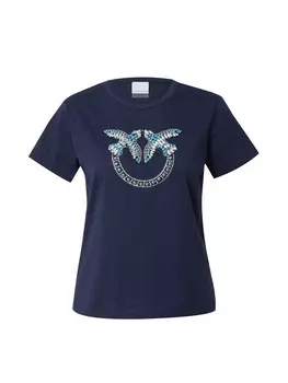 Рубашка PINKO, цвет Navy/Sky blue