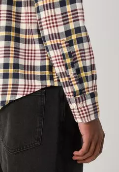 Рубашка PLAID SHIRT GANT, молочный