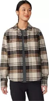 Рубашка Plusher с длинным рукавом Mountain Hardwear, цвет Oyster Shell Plaid Print