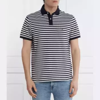 Рубашка-Поло 1985 года стандартного кроя досада Tommy Hilfiger, синий